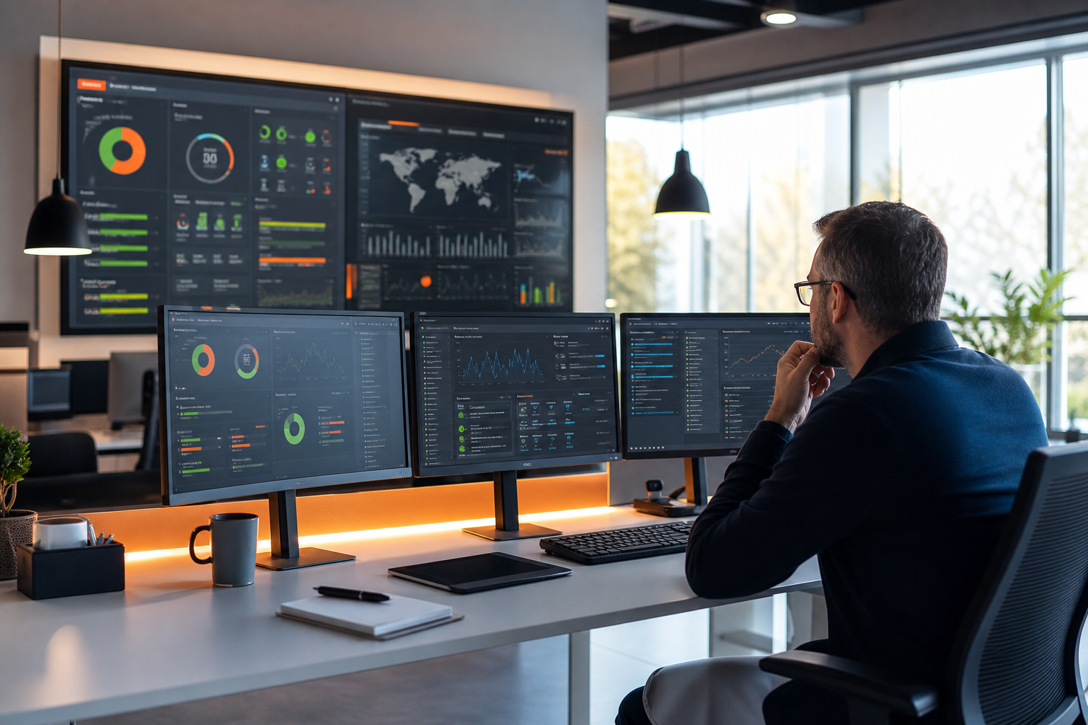 Remote monitoring and management realistic scene